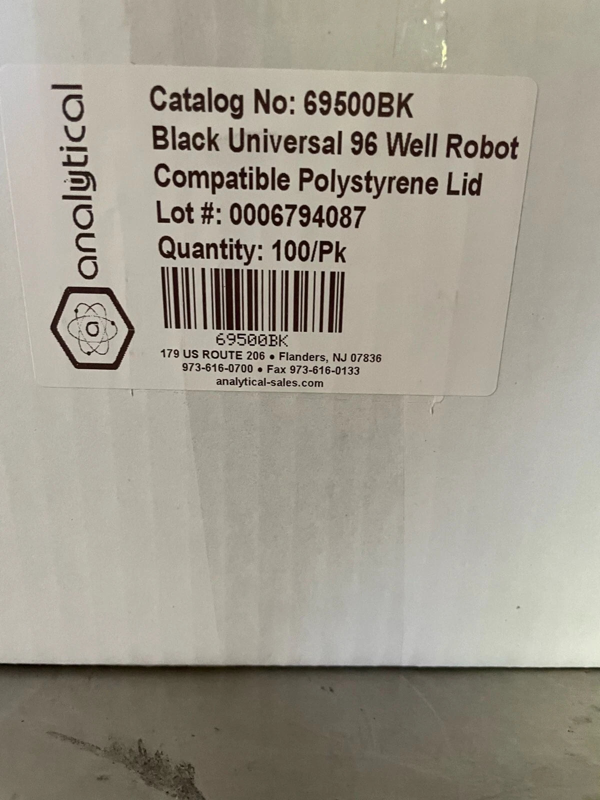 Analytical Reservoir Lid, Black Universal 96 Well Robot Ref. 69500BK 100/Pk