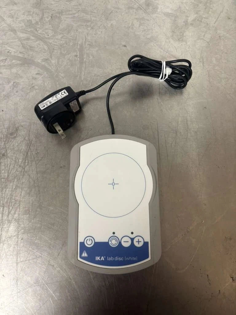 IKA S000 Slip Proof White Lab Disc Ultra Flat Magnetic Stirrer 15-1500 RPM 800mL