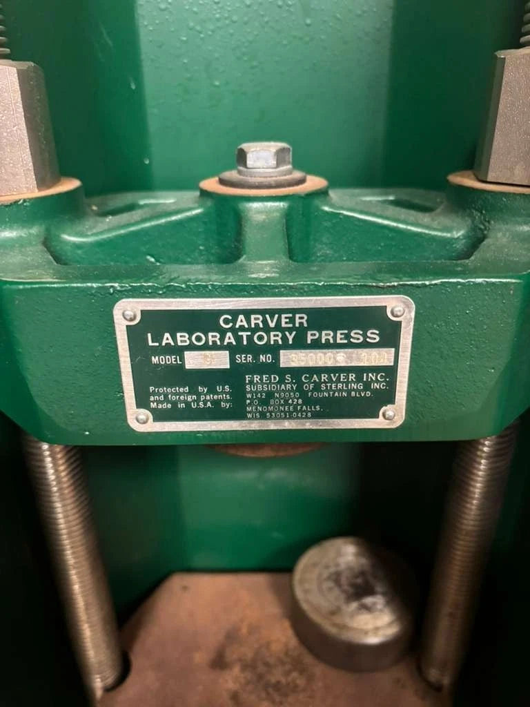 Carver Model C Laboratory Hand Hydraulic Bench Top Press 12 ton