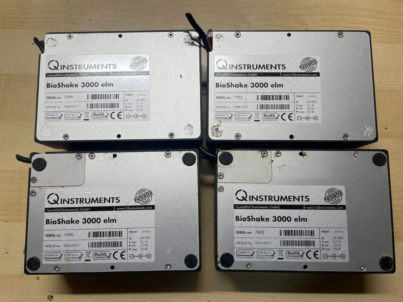 QInstruments 2016-0017 1808-0017 BioShake 3000 elm ( Lot of 4)