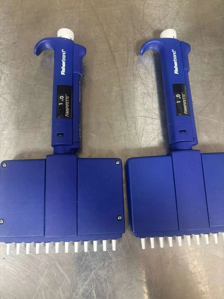 Set of Fisherbrand Finnpipette II 0,5-10uL 12-Channel Manual Adjustable