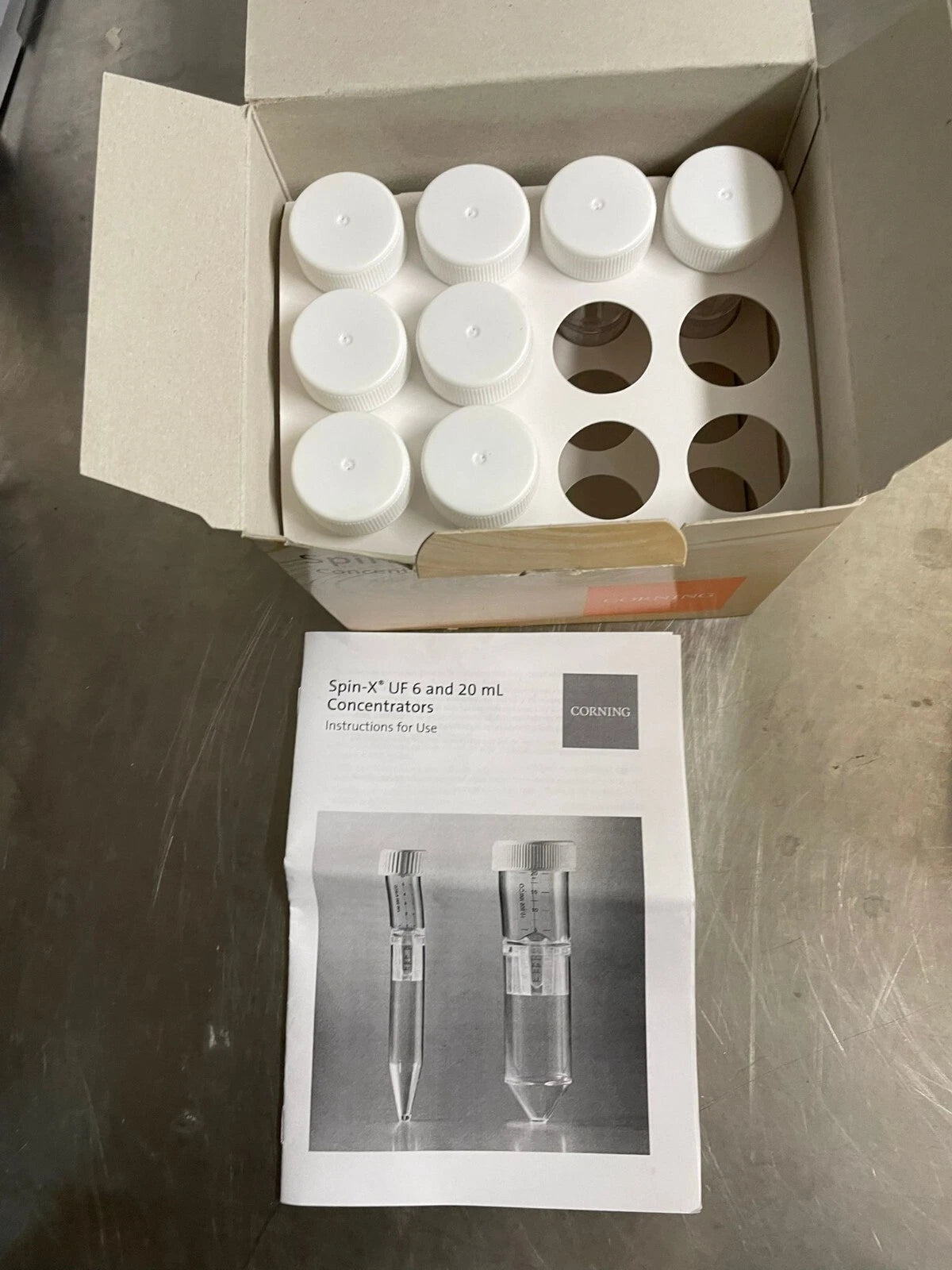 (8) CORNING Spin-X UF 20mL Concentrator 100k MWCO PES 431491