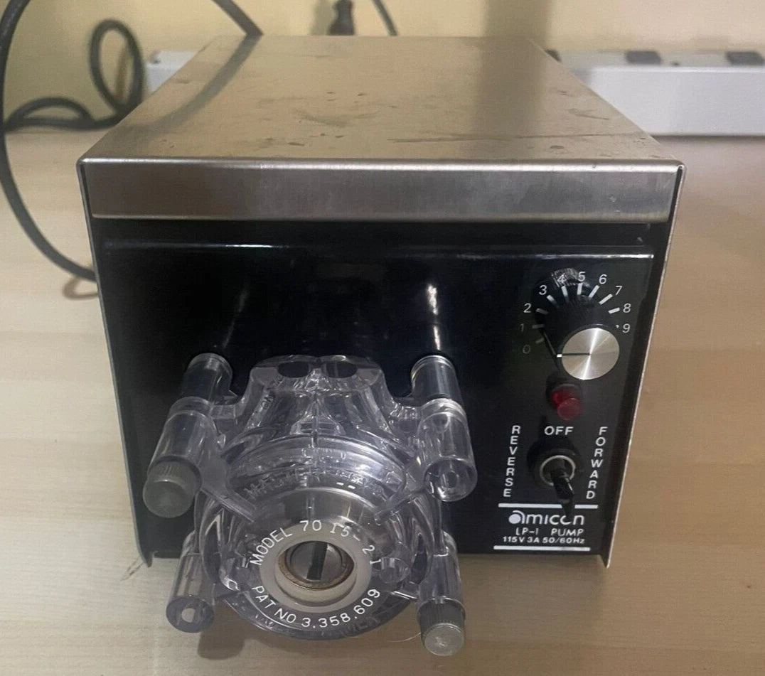 Amicon Model LP-1 Peristaltic Pump + Cole Parmer Pump Heads 7015-21 TCF10#1082