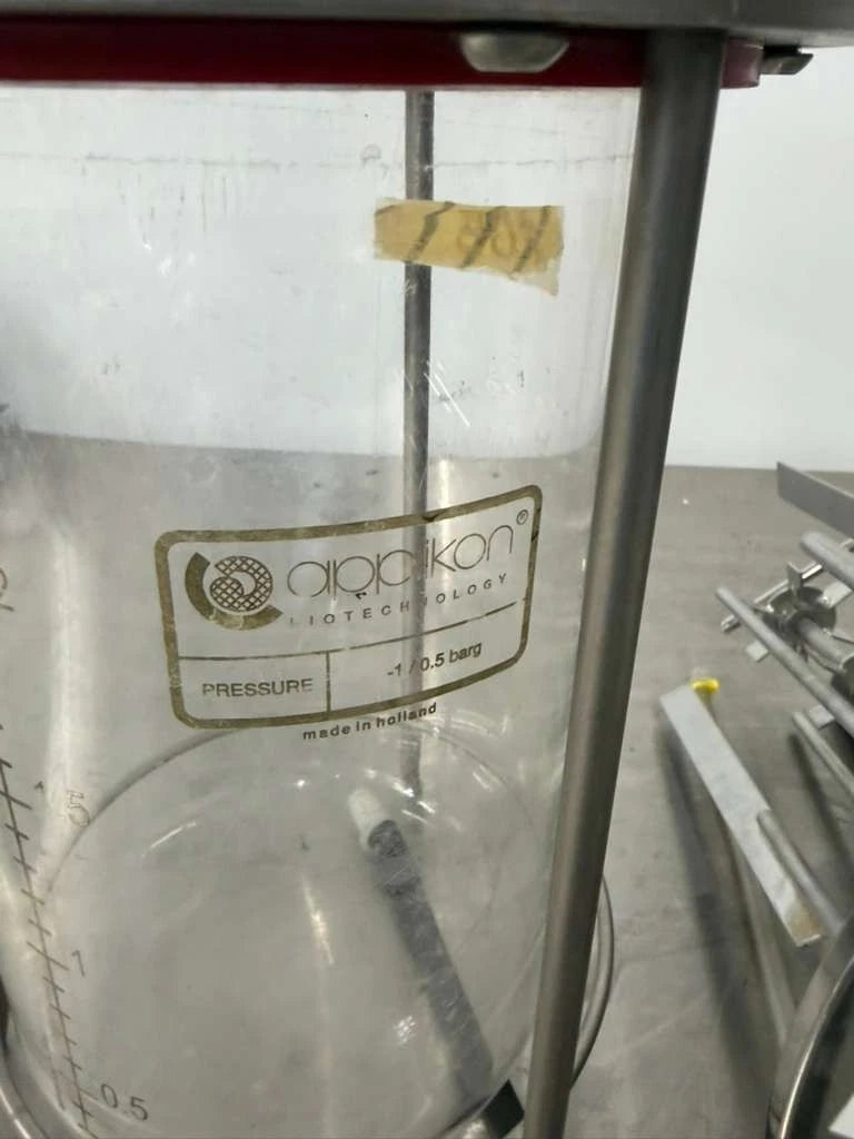 Applikon Biotechnology 3L Glass Bioreactor Vessel with Stainless Steel Headplate