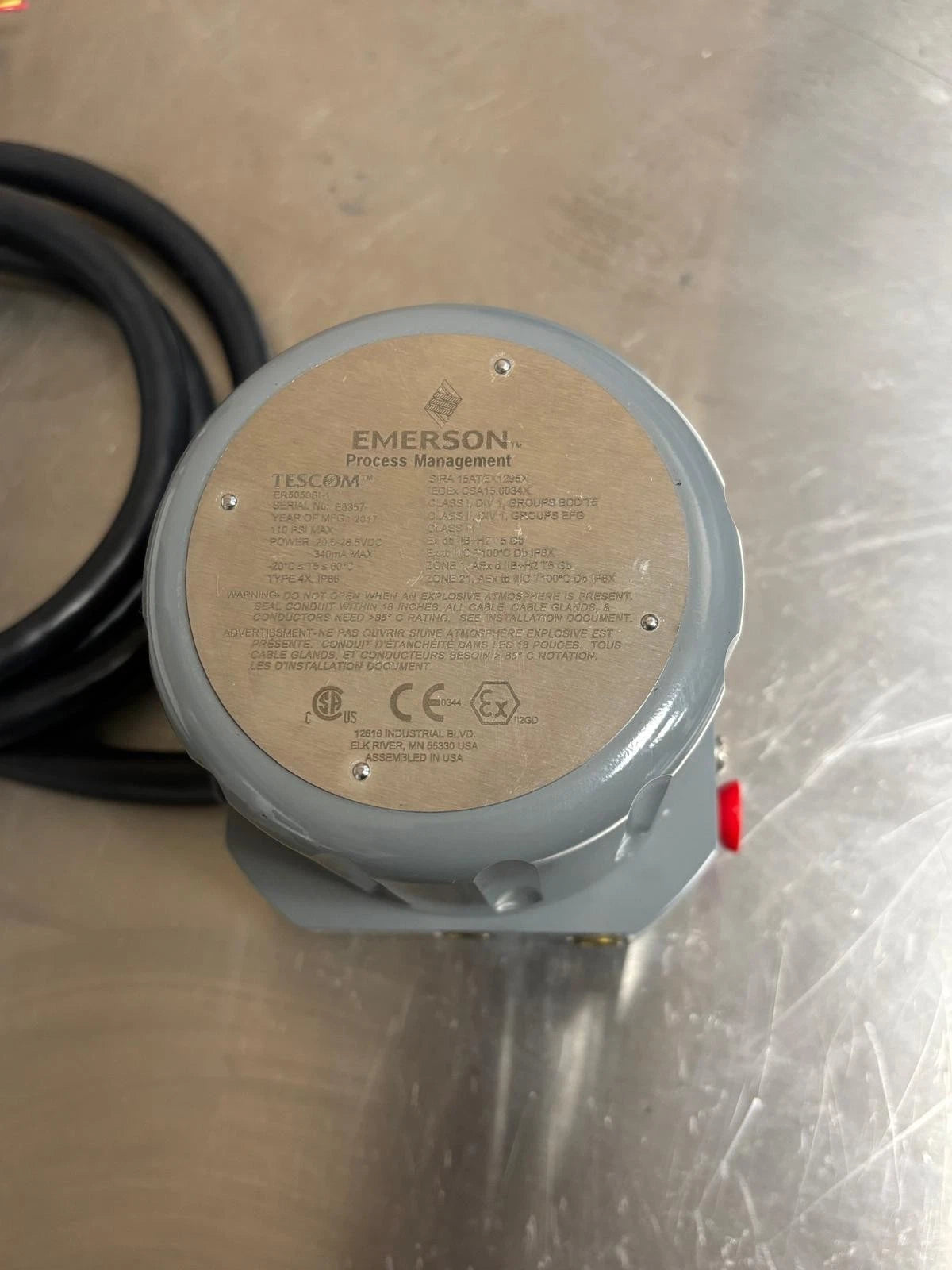 Emerson Tescom ER5050SI-1 Electropneumatic Actuator Controller, Series ER5000
