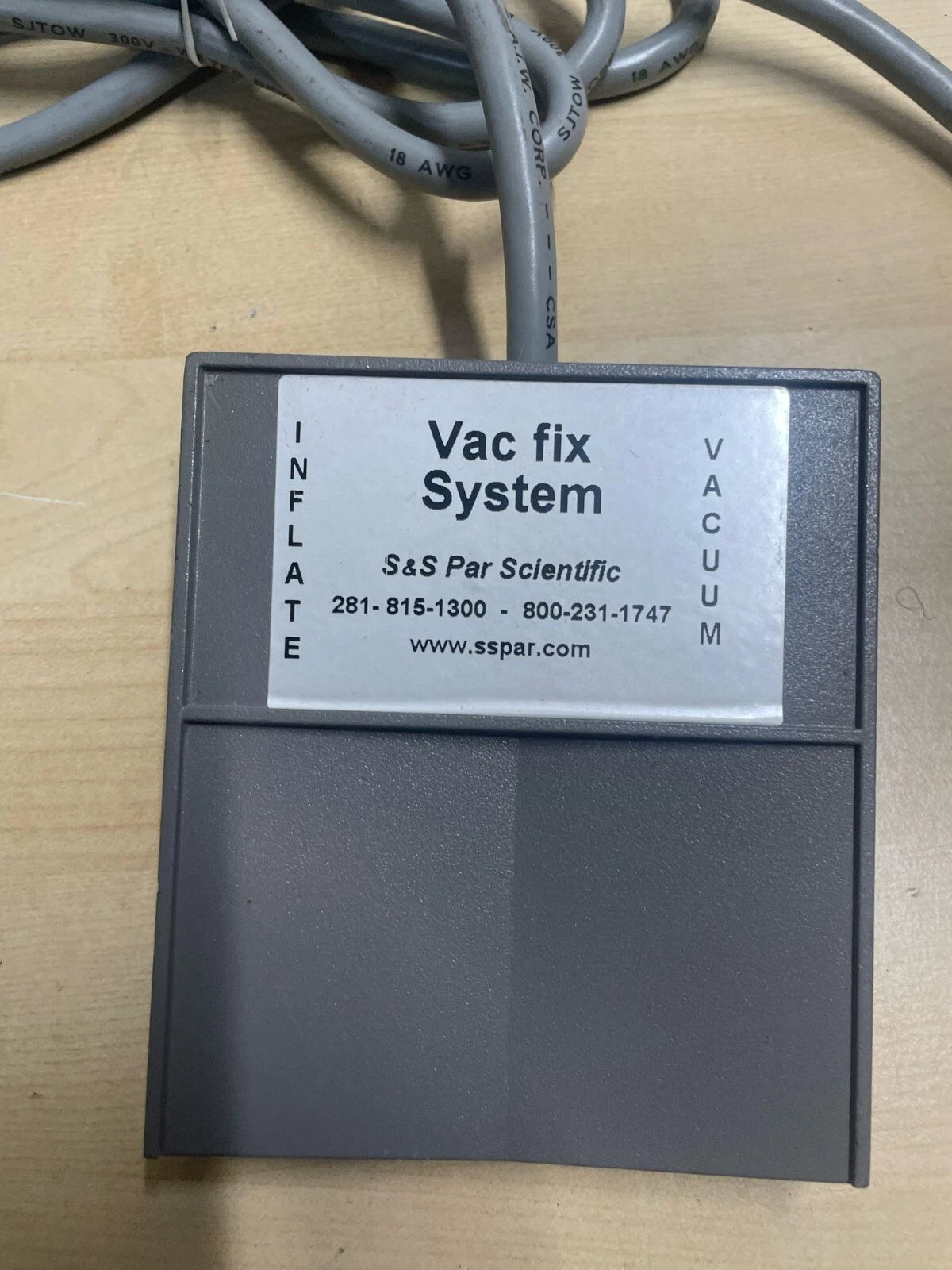 S&S Par Scientific vac fix system foot pedal