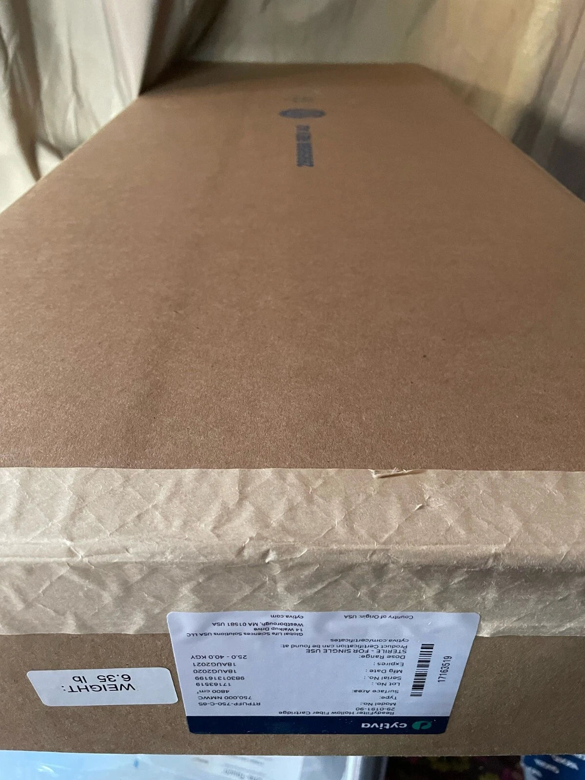 Cytiva RTPUFP-750-C-6S ReadyFilter Hollow Fiber Cartridge, 75 000 NMWC