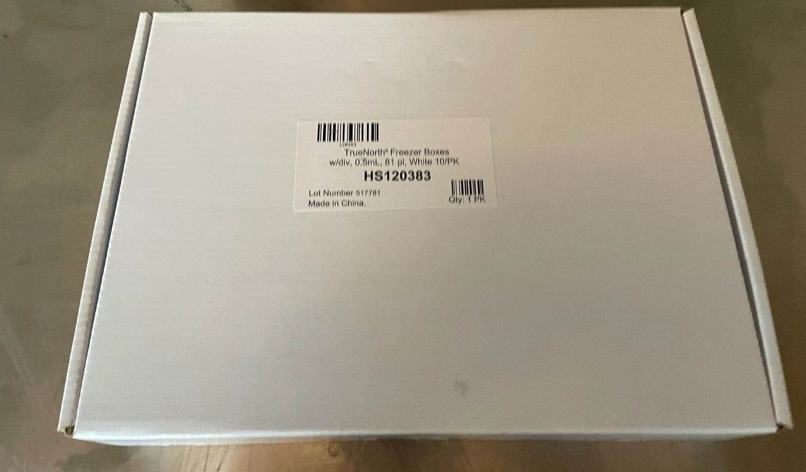TrueNorth Freezer Boxes w/div, 0.5 mL,81 pl, White 10/PK Brand New Sealed Box