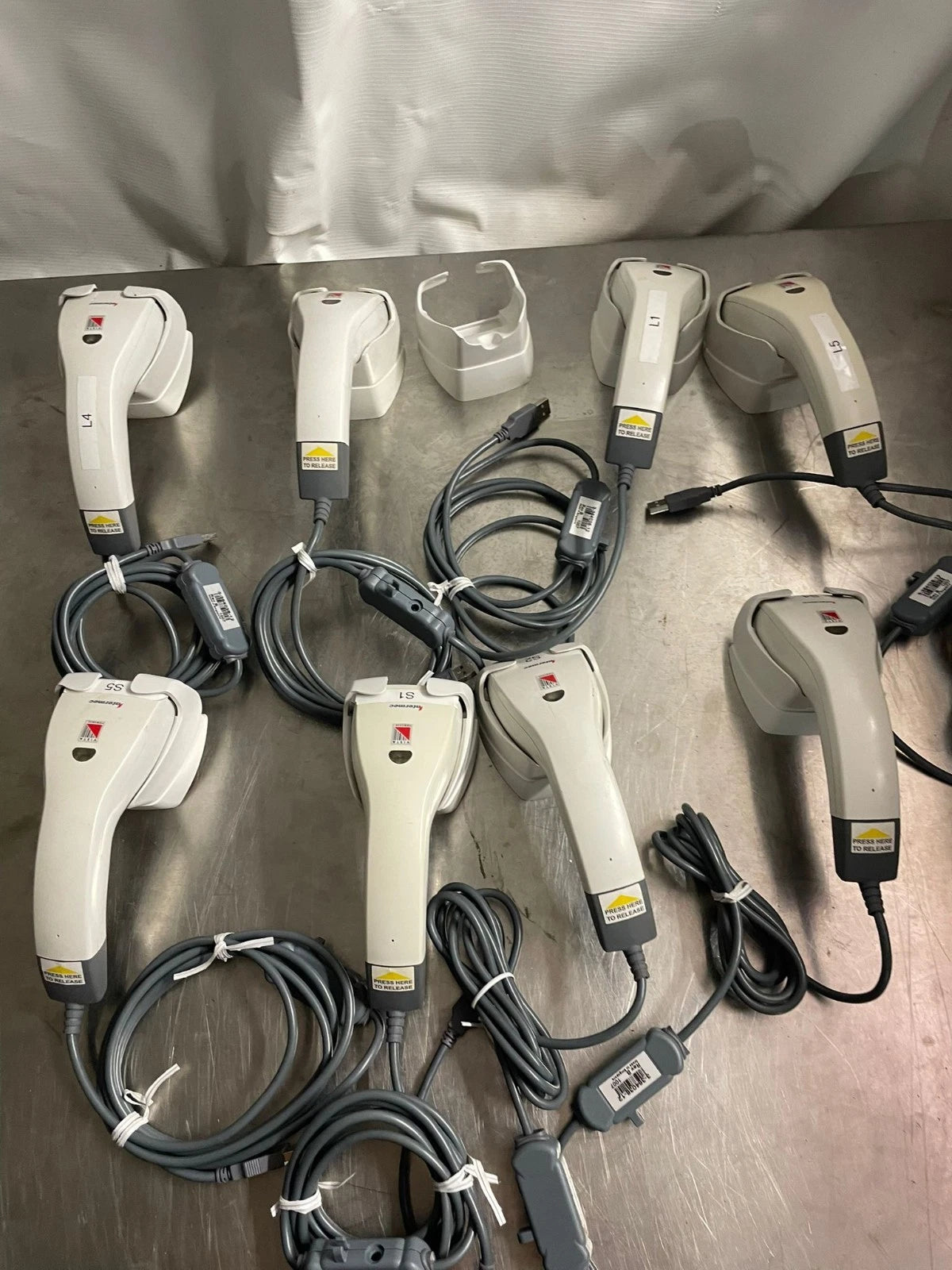 Intermec Scanplus 1800 VT Barcode Scanner Lot of 8 - Fair Condition