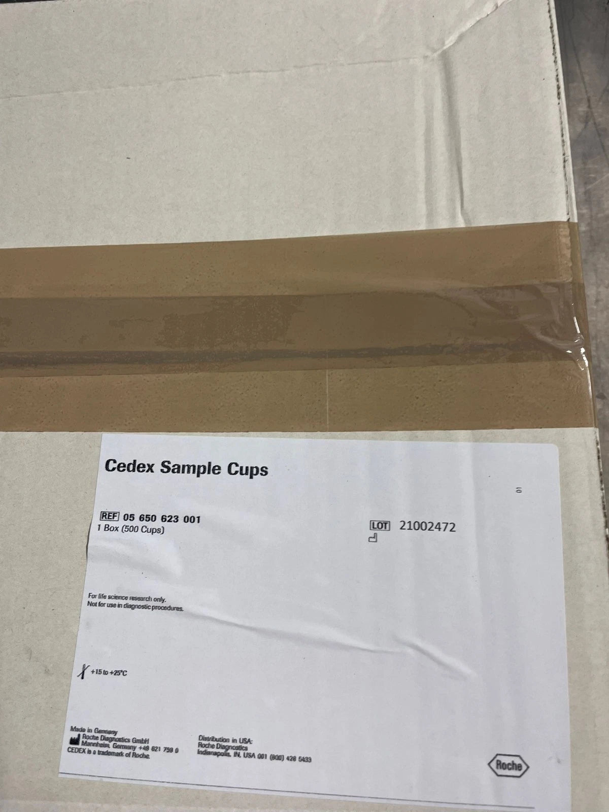 Roche Diagnostics SAMPLE CUPS BLUE TRANSPARENT Ref. 05650623001 1 box (500 cups)