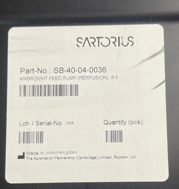 Sartorius 1T10T066003 Valve Motor Short Pump/ SB-40-04-0036/AMBR250HT Feed Pump