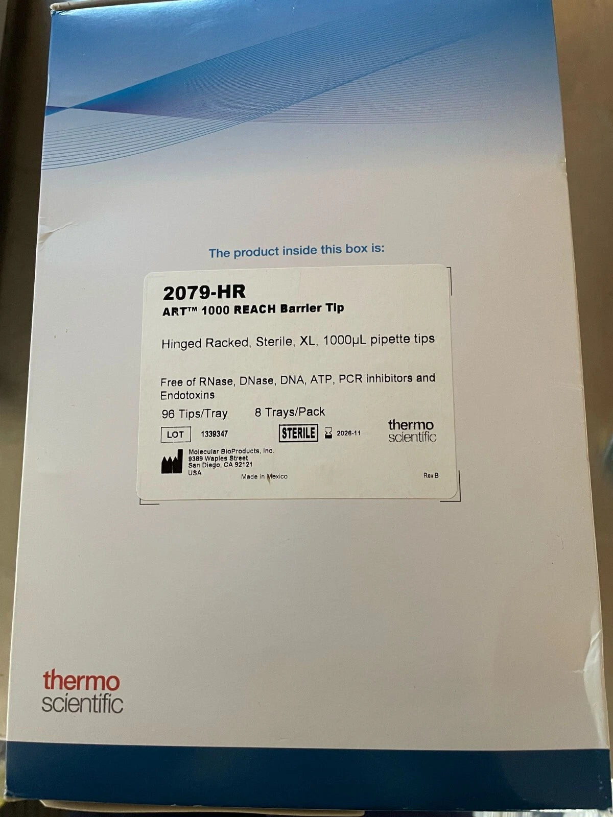 THERMO Scientiufic ART 1000µL Reach Barrier Tips sterile 2079-HR