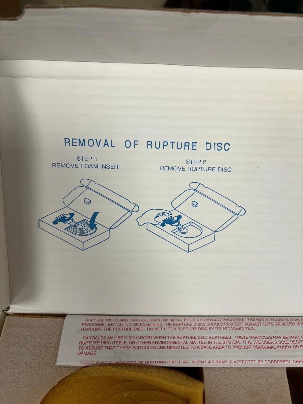 Continental Rupture Disc 1" SANITRX LP (SF) MFG #8082287A