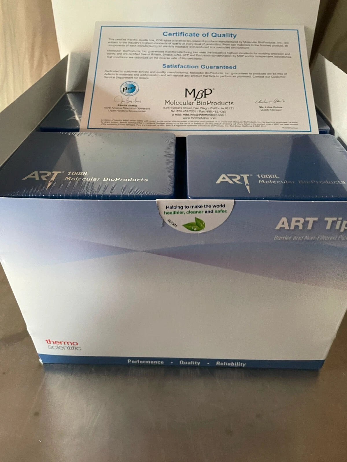 Thermo Scientific ART 1000µL filtered Pipette tip, 2779-05 Sterile 8 Racks/Pack