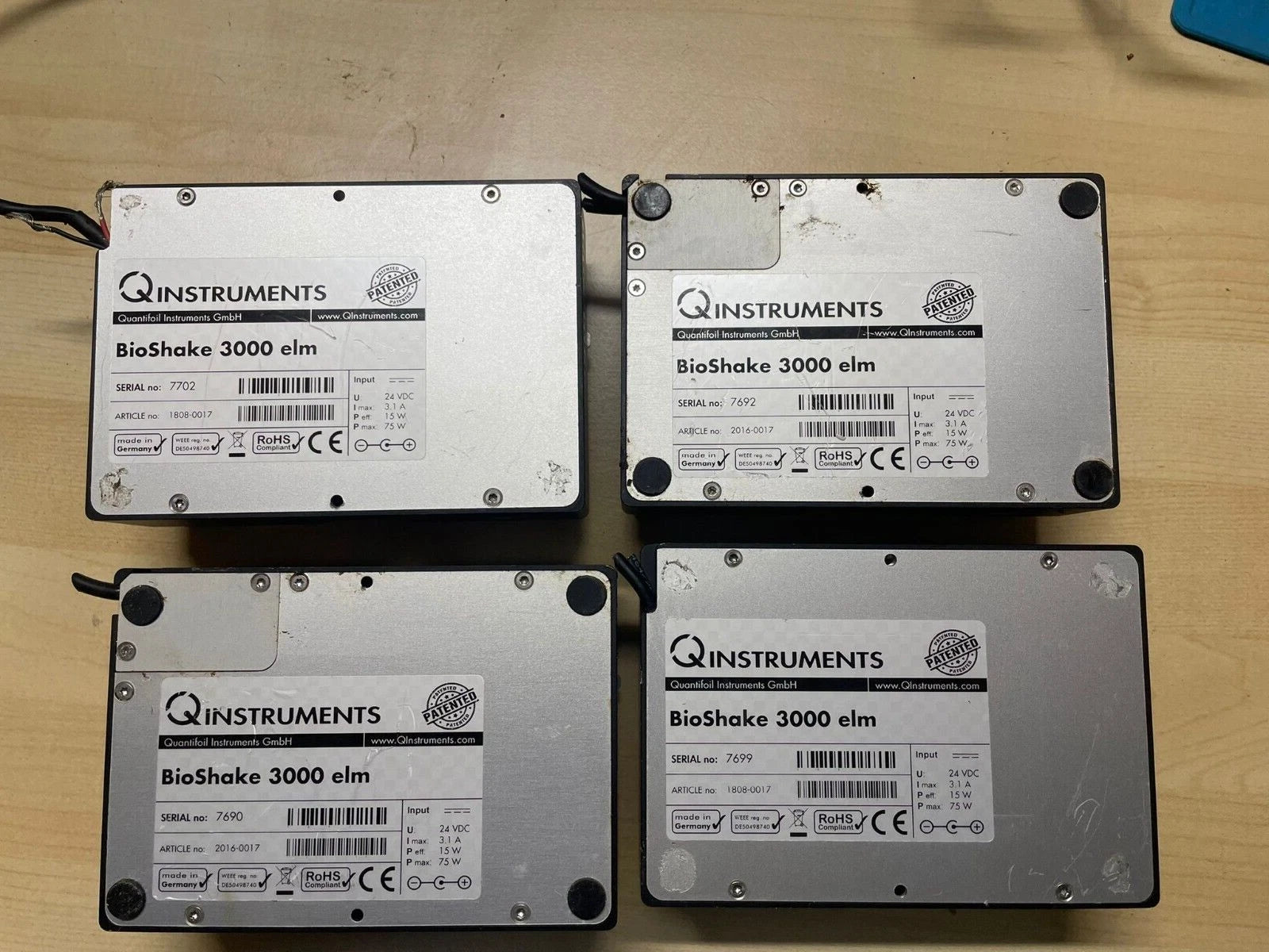 QInstruments 2016-0017 1808-0017 BioShake 3000 elm ( Lot of 4)