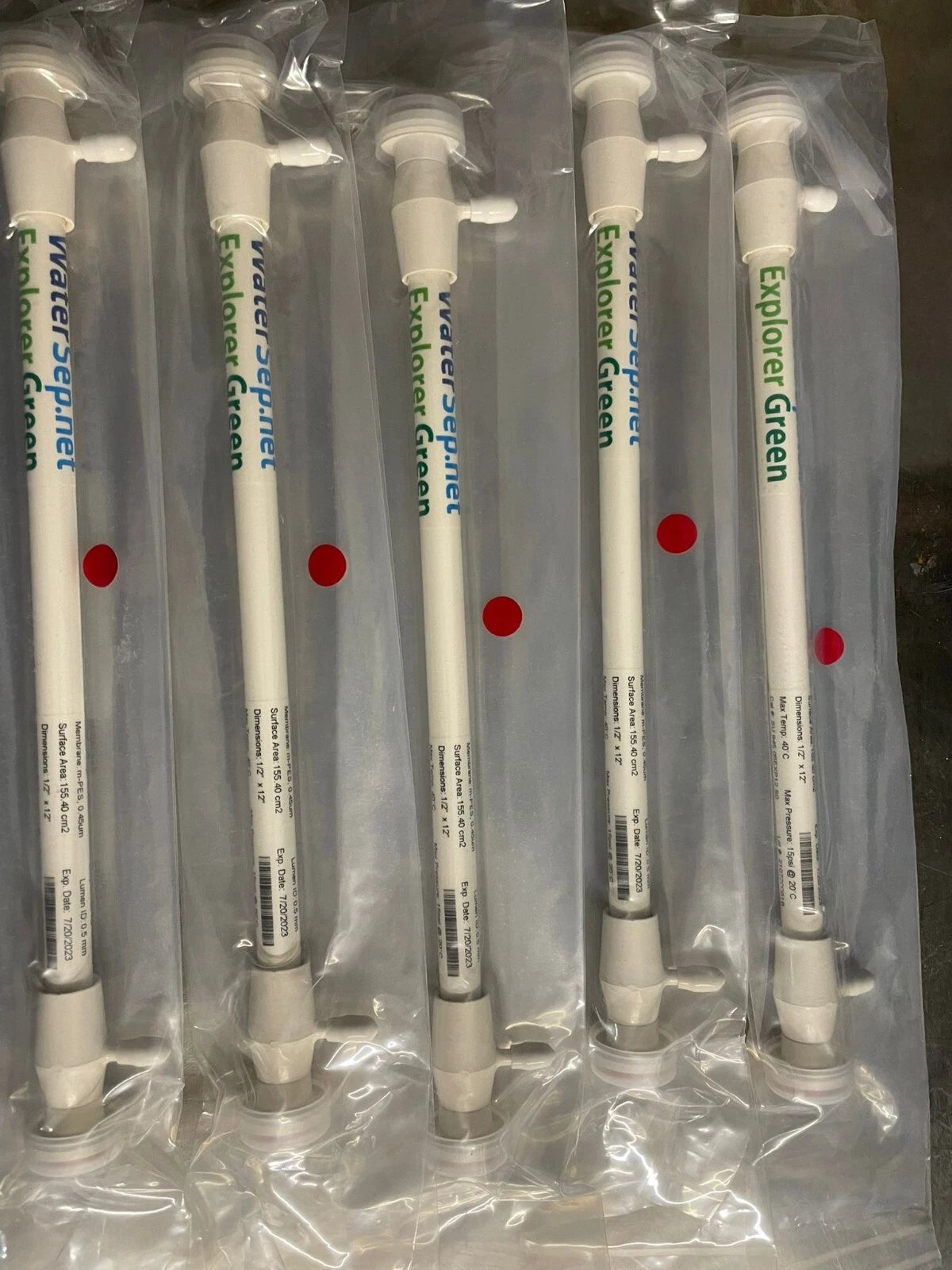 WaterSep BioSeparations CAT # SU94505EXP12S0 ( LOT OF 5 )