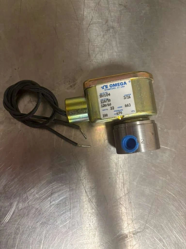 OMEGA 2-Way Normally Closed Pilot Operated Solenoid Valve SV104 Orifice 3/16