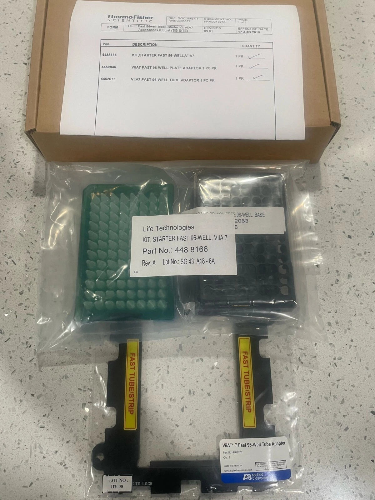 Applied Biosystems ViiA 7 Tube Adapter 4462077 and 96 Well Starter Kit 4488166