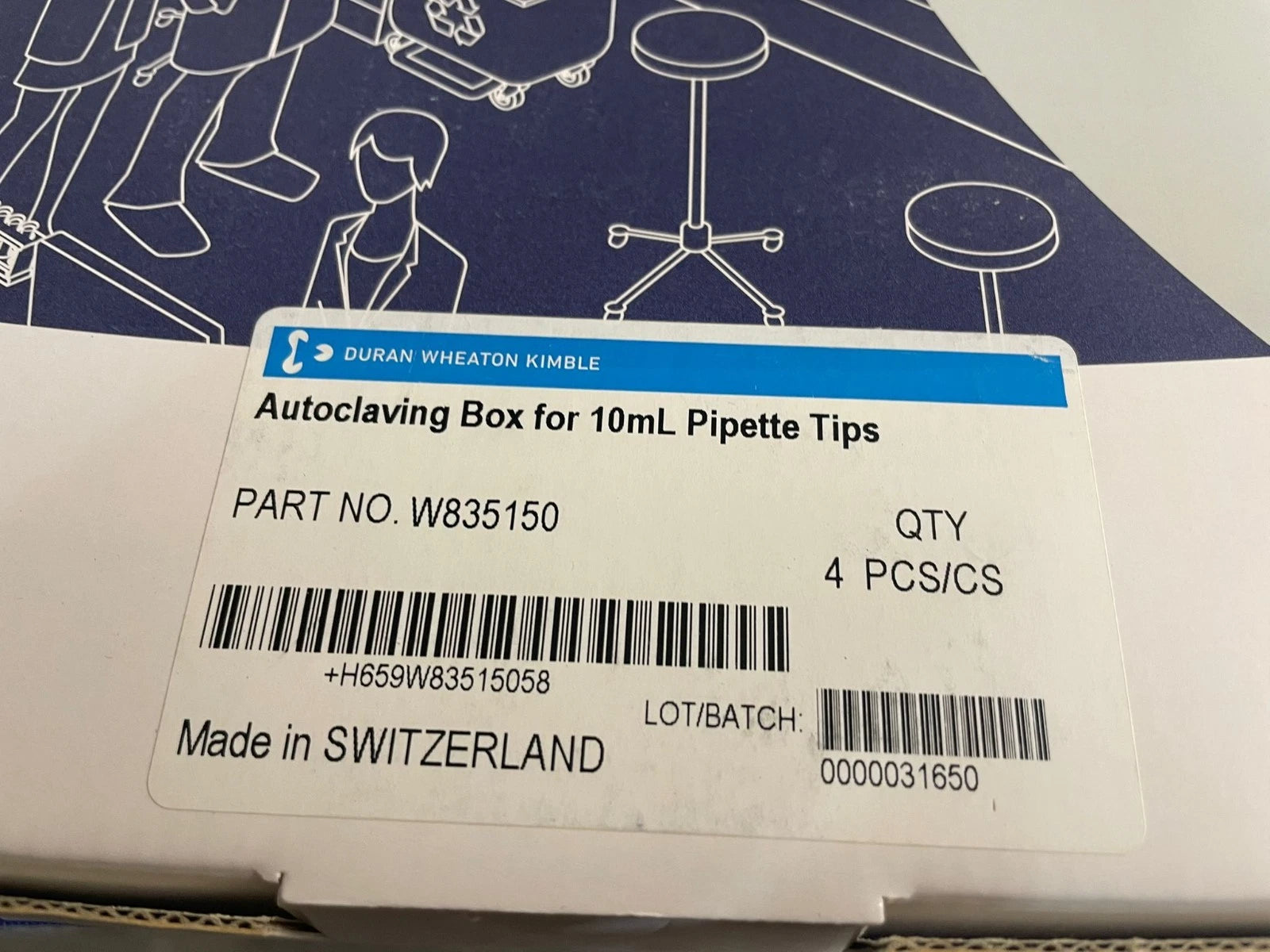 Thermo socorex autoclaving box for 10ml pipette tip w835150, 5 boxes