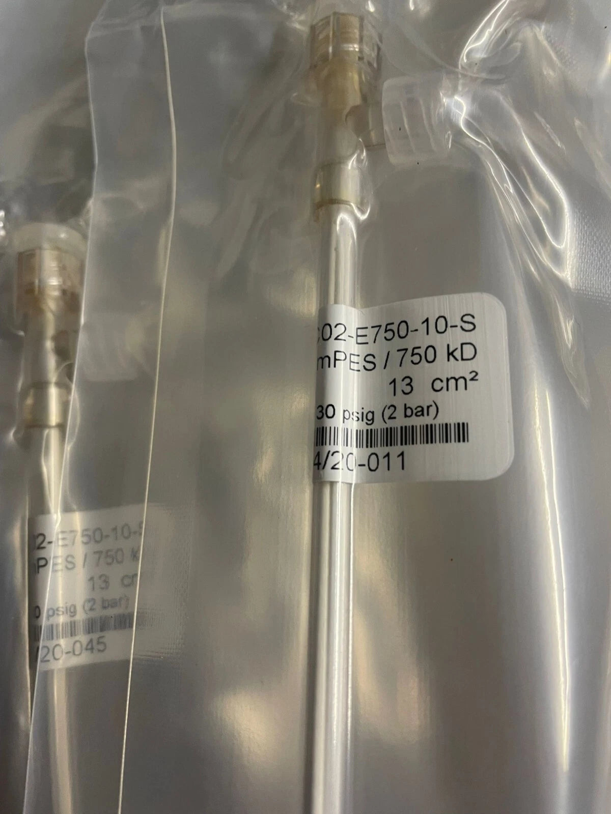 LOT OF 10 MICROKROS 20CM 750KD MPES 1MM STERILE 1/PK Repligen C02-E750-10-S