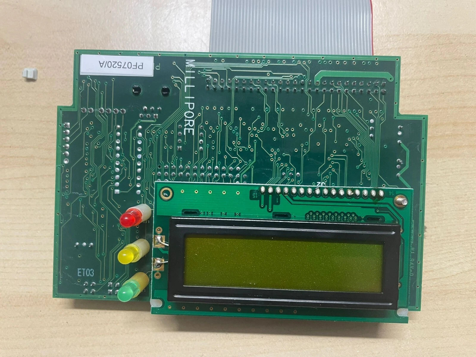Millipore PF07520/A Display and Board from Milli-Q A10 Water Purifier