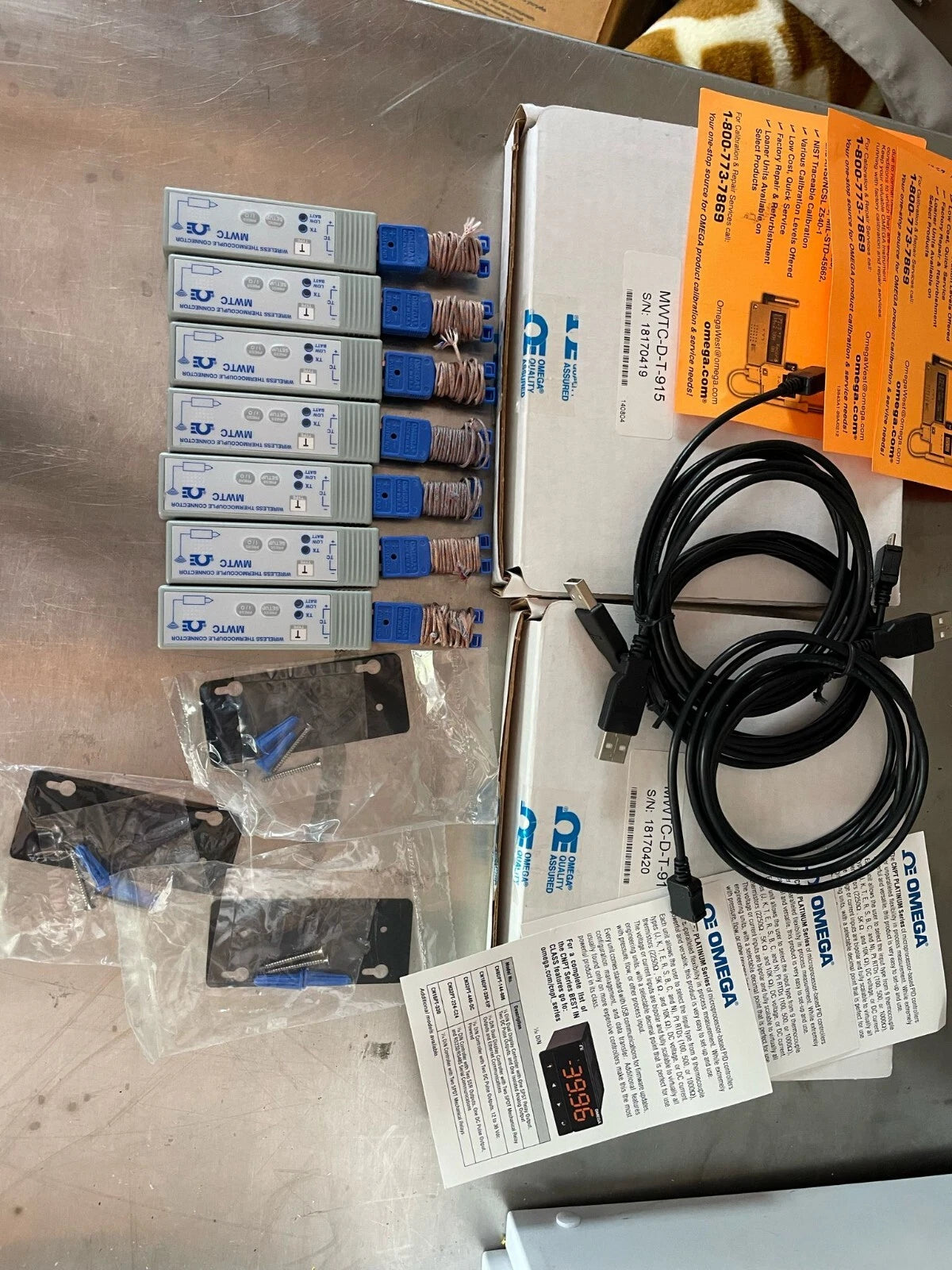 OMEGA ENGINEERING MWTC-D-T-915/N / MWTCDT915N lot of 7 USED