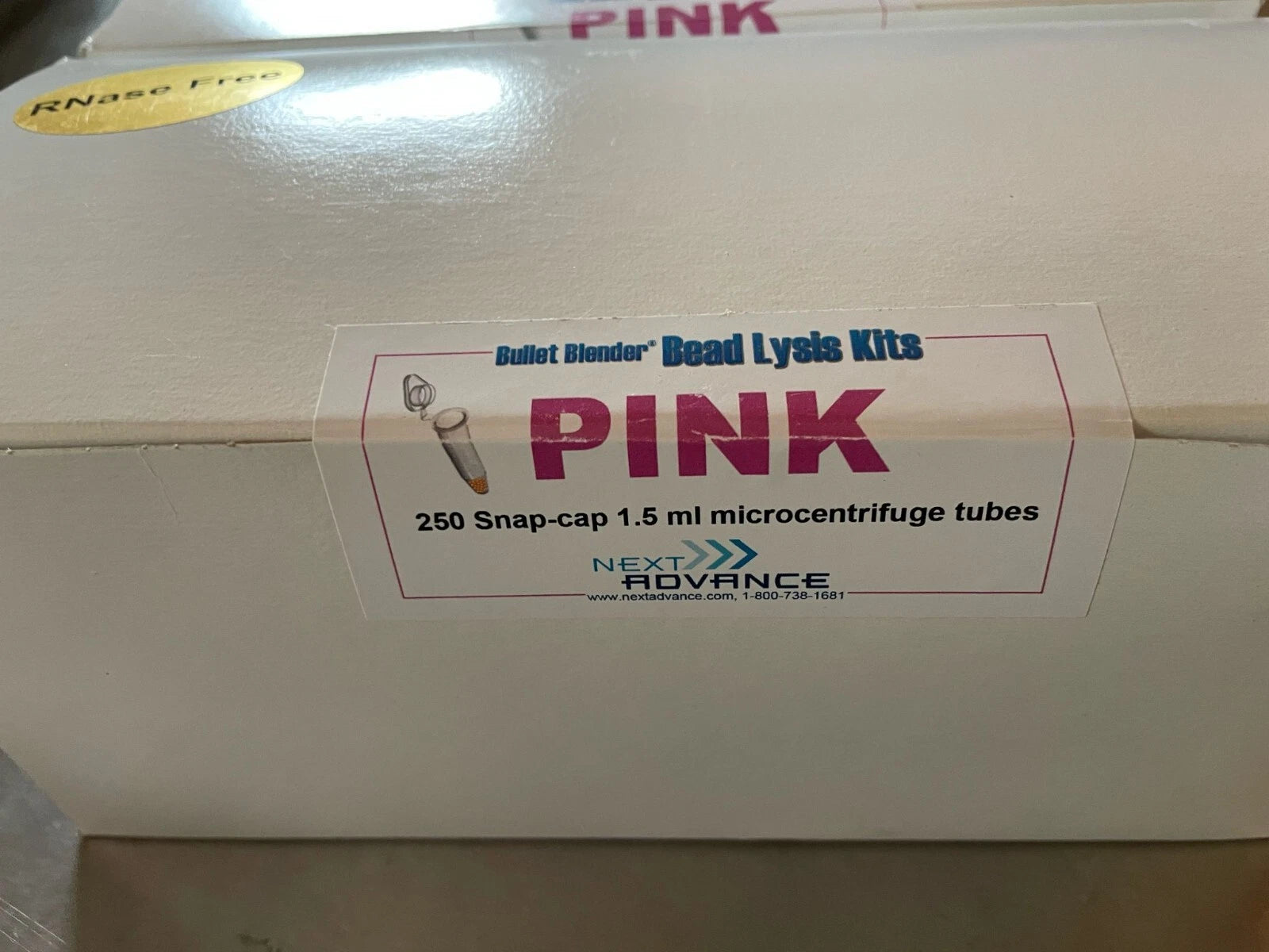 Pink RINO Lysis Kit 250 pack (1.5 mL) Next Advance (lot of 2 Total of 500)